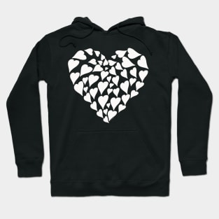 Heart Full of Love Hearts Valentines Day Modern Graphic Art Hoodie